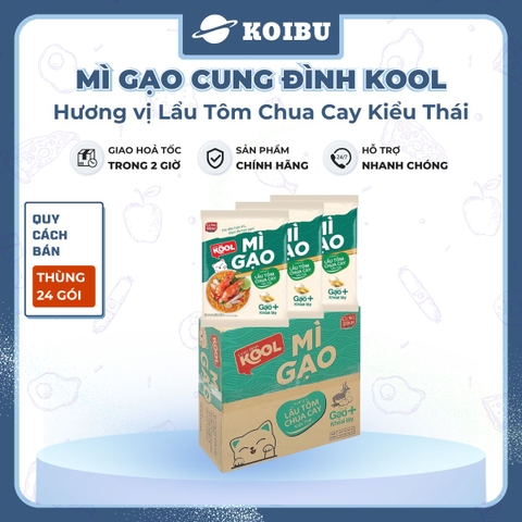 AFOTECH - Mì gạo Cung Đình Kool Lẩu tôm chua cay kiểu Thái, Mì gạo tôm chua cay thái Cung Đình Kool - 82g/gói - 00305