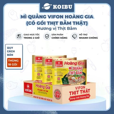VIFON - Mì Hoàng Gia hương vị Mì quảng thịt bằm (có thịt thật), Vifon Mì quảng Hoàng Gia Vifon - 130g/gói - 00209