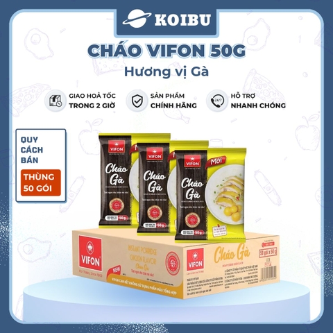 VIFON - Cháo Vifon 50g hương vị Gà, Vifon Cháo gà Vifon Cháo ăn liền Vifon, Cháo Vifon gói nhỏ - 50g/gói - 00148