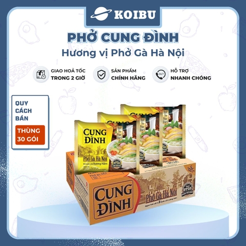 AFOTECH - Phở Cung Đình hương vị Phở gà Hà Nội, Phở gà Cung Đình, Phở bò Hà Nội Cung Đình ăn liền - 68g/gói - 00313