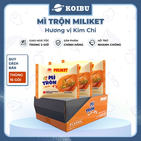 COLUSA - Mì trộn Miliket hương vị Kim chi, Mì trộn kim chi Miliket, Mì Miliket trộn kim chi ăn liền- 117g/gói - 00552