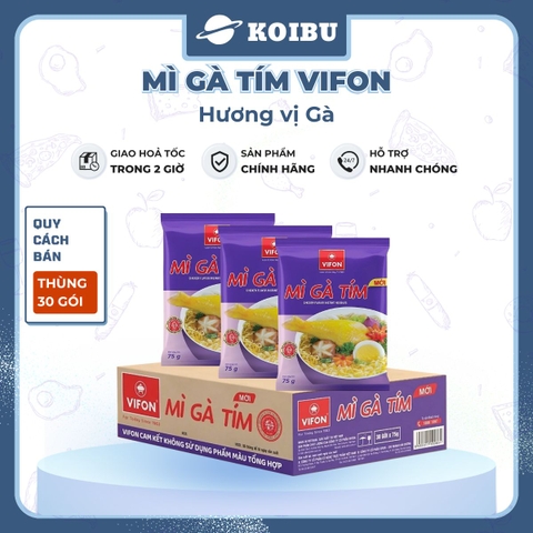 VIFON - Mì gà tím Vifon, Mì Vifon gà tím, Mì gà Vifon gà tím, Mì gói gà tím ăn liền Vifon mì ăn liền - 75g/gói - 00207