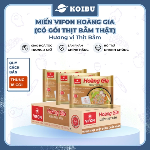 VIFON - Miến Hoàng Gia hương vị Thịt bằm (có gói thịt bằm thật), Miến thịt bằm Vifon Hoàng Gia - 105g/gói - 00185