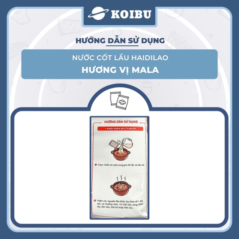 HAIDILAO - Nước cốt lẩu vị Mala Haidilao, nước cốt lẩu Mala cay tê Tứ Xuyên, nước cốt lẩu dầu cay Mala - 220g/gói - 00888