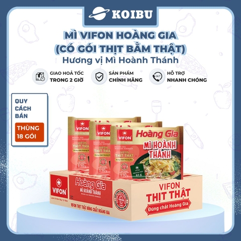 VIFON - Mì Hoàng Gia hương vị Hoành Thánh (có gói thịt bằm thật), Mì hoành thánh Hoàng Gia Vifon - 130g/gói - 00210