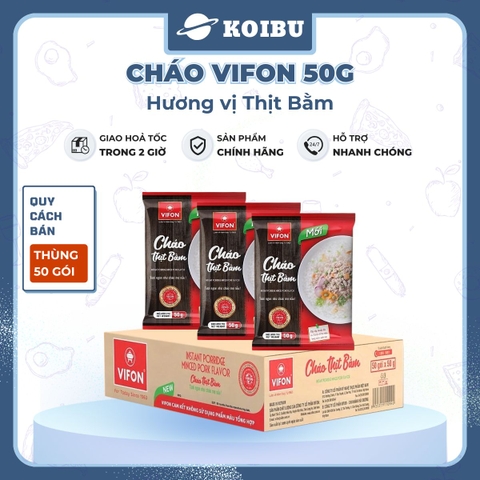 VIFON - Cháo Vifon 50g hương vị Thịt bằm, Cháo Thịt bằm Vifon Cháo ăn liền Vifon, Cháo Vifon gói nhỏ - 50g/gói - 00149