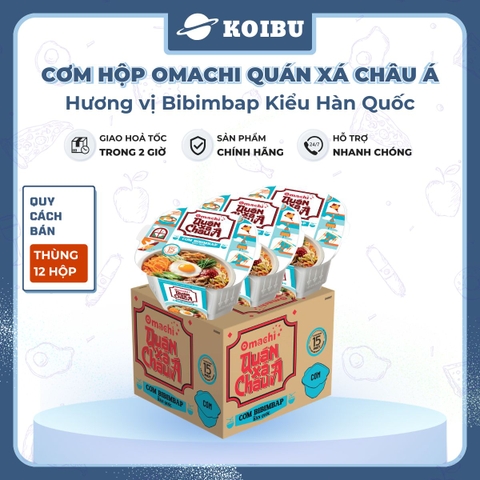 MASAN - Cơm Omachi quán xá châu Á hương vị Bibimbap Hàn Quốc, Cơm tự chín Bibimbap Hàn Quốc Omachi - 192g/hộp - 00781