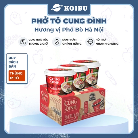 AFOTECH - Phở tô Cung Đình hương vị Phở bò Hà Nội, Phở bò Cung Đình tô, Phở bò Hà Nội Cung Đình ăn liền - 73g/tô - 00316