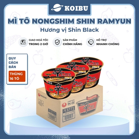 NONGSHIM - Mì tô Shin Ramyun Black, tô Nongshim Shin Black Ramyun, mì tô ăn liền Hàn Quốc Shin Ramyun - 00133