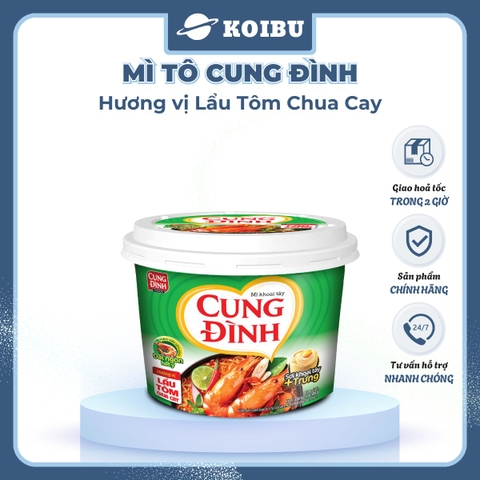 AFOTECH - Mì tô Cung Đình hương vị Lẩu tôm chua cay, Mì tô Cung Đình Lẩu tôm chua cay, Mì Cung Đình tô - 85g/tô - 00312