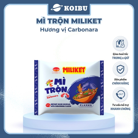 COLUSA - Mì trộn Miliket hương vị Carbonara, Mì trộn Carbonara Miliket, Mì Miliket trộn Cabonara - 117g/gói - 00555