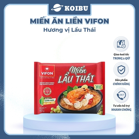 VIFON - Miến ăn liền Vifon vị Lẩu thái, Miến ăn liền Vifon, Miến Vifon gói ăn liền - 60g/gói - 00181