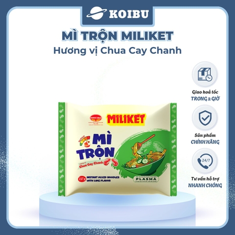COLUSA - Mì trộn Miliket hương vị Chua cay chanh, Mì trộn chua cay chanh Miliket, Mì Miliket trộn - 117g/gói - 00551