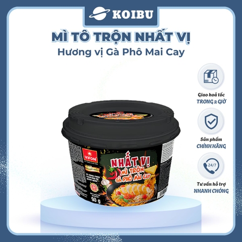 [TÔ LẺ] - VIFON - Mì tô trộn Nhất vị hương vị gà phomai cay, Nhất Vị gà phô mai cay, Nhất Vị gà cay phô mai trộn - 90g/tô - 00533