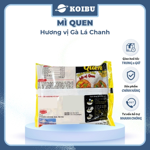 ACECOOK - Mì Quen hương vị Gà lá chanh, Acecook mì quen Gà lá chanh Acecook mì Queen Acecook - 82g/gói - 00845