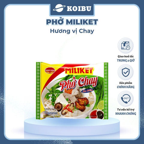 COLUSA - Phở Miliket hương vị Chay, Phở Miliket chay, Miliket phở gói hương vị chay, Phở ăn liền chay - 60g/gói - 00100