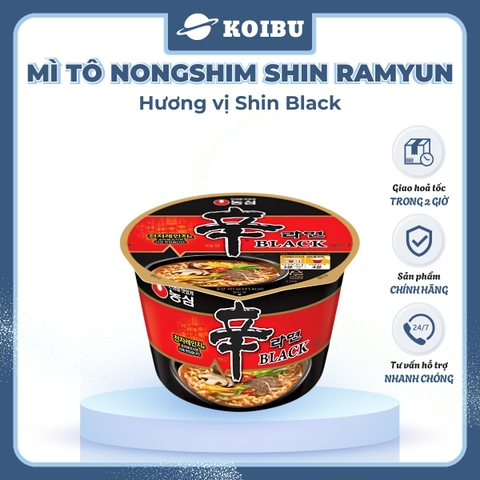 NONGSHIM - Mì tô Shin Ramyun Black, tô Nongshim Shin Black Ramyun, mì tô ăn liền Hàn Quốc Shin Ramyun - 00133
