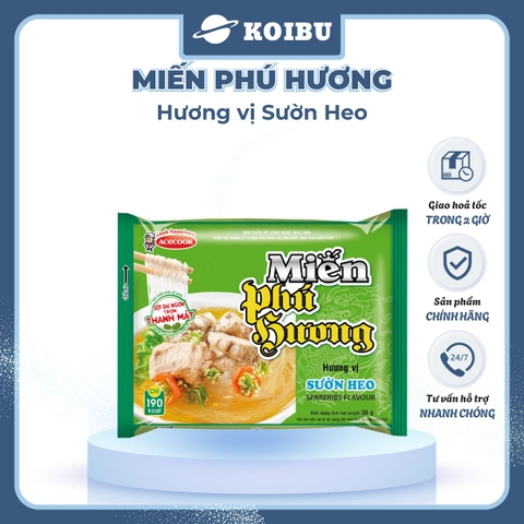 ACECOOK - Miến Phú Hương hương vị Sườn Heo Miến Phú Hương Sườn Heo, Miến Sườn Heo Phú Hương - Miến ăn liền Phú Hương, Miến ăn liền Acecook - 55g/gói - 00064