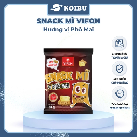 VIFON - Snack mì Vifon hương vị Phô Mai - Snack mì Vifon vị Phô Mai, Snack phô mai Vifon - 30g/gói - 00197