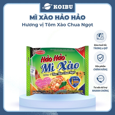 ACECOOK - Mì Hảo Hảo hương vị mì xào Chua Ngọt - Mì ăn liền Hảo Hảo mì xào chua ngọt (Mì xào Hảo Hảo chua ngọt) - 75g/ gói - 00003