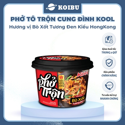 AFOTECH - Phở trộn Cung Đình Kool tô bò tương đen kiểu Hồng Kông - Phở Cung Đình Kool tô trộn bò tương đen Hongkong - Tô Cung Đình Kool phở ăn liền (Micoem) - 80g/tô - 00323