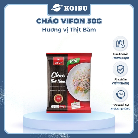 VIFON - Cháo Vifon 50g hương vị Thịt bằm, Cháo Thịt bằm Vifon Cháo ăn liền Vifon, Cháo Vifon gói nhỏ - 50g/gói - 00149