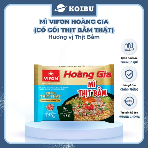 VIFON - Mì Hoàng Gia hương vị Thịt Bằm (có gói thịt bằm thật), Mì thịt bằm Hoàng Gia Vifon ăn liền - 130g/gói - 00213