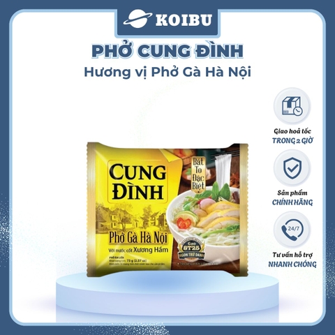 AFOTECH - Phở Cung Đình hương vị Phở gà Hà Nội, Phở gà Cung Đình, Phở bò Hà Nội Cung Đình ăn liền - 68g/gói - 00313