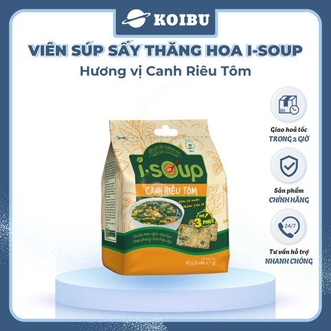 NFC - Viên súp ăn liền sấy thăng hoa I-Soup hương vị Canh riêu tôm ISoup, Canh riêu tôm I-Soup ăn liền - 42g/lốc - 00802