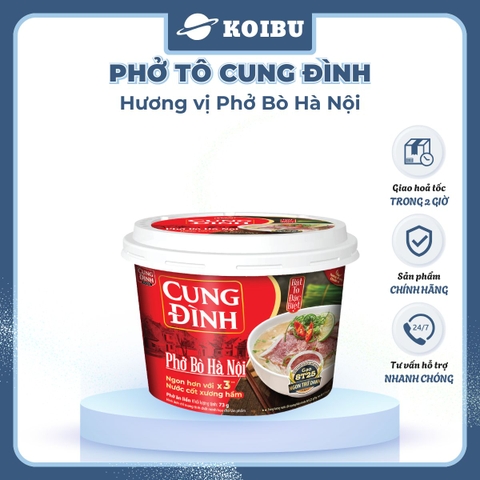 AFOTECH - Phở tô Cung Đình hương vị Phở bò Hà Nội, Phở bò Cung Đình tô, Phở bò Hà Nội Cung Đình ăn liền - 73g/tô - 00316