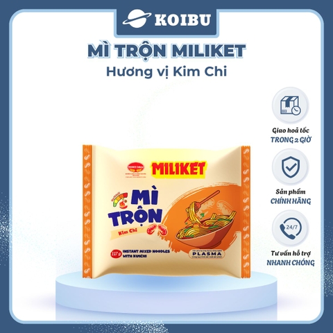 COLUSA - Mì trộn Miliket hương vị Kim chi, Mì trộn kim chi Miliket, Mì Miliket trộn kim chi ăn liền- 117g/gói - 00552