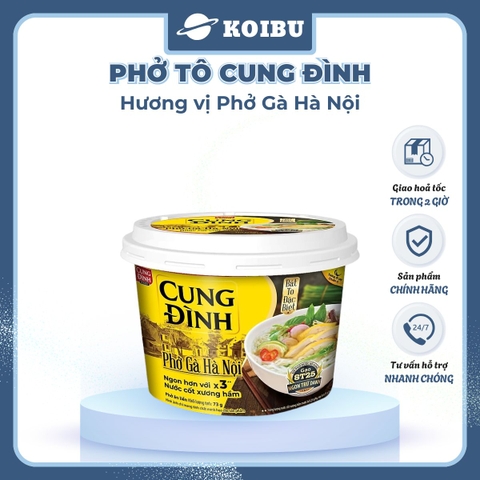 AFOTECH - Phở tô Cung Đình hương vị Phở gà Hà Nội, Phở gà Cung Đình tô, Phở gà Hà Nội Cung Đình ăn liền - 73g/tô - 00315