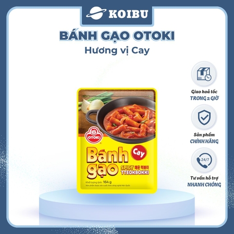 OTOKI - Bánh gạo Otoki hương vị Cay, Otoki bánh gạo cay Otoki Jin, Ottogi bánh gạo cay Jin Ottogi - 164g/gói - 00690