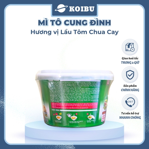 AFOTECH - Mì tô Cung Đình hương vị Lẩu tôm chua cay, Mì tô Cung Đình Lẩu tôm chua cay, Mì Cung Đình tô - 85g/tô - 00312