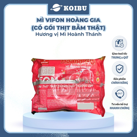 VIFON - Mì Hoàng Gia hương vị Hoành Thánh (có gói thịt bằm thật), Mì hoành thánh Hoàng Gia Vifon - 130g/gói - 00210