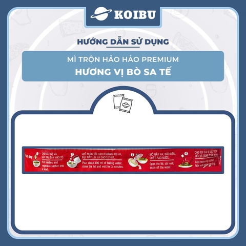 ACECOOK - Mì trộn Hảo Hảo Premium hương vị Bò sa tế, Mì trộn bò sa tế Hảo Hảo, Mì Hảo Hảo cao cấp - 88g/gói - 00841