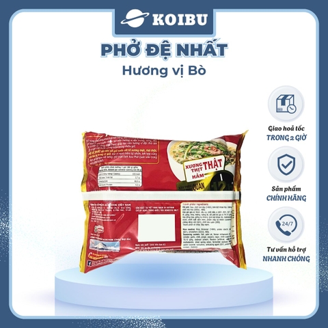 ACECOOK - Đệ Nhất phở hương vị Phở Bò, phở bò Đệ Nhất Acecook, phở bò Acecook Đệ Nhất phở ăn liền - 65g/gói - 00054