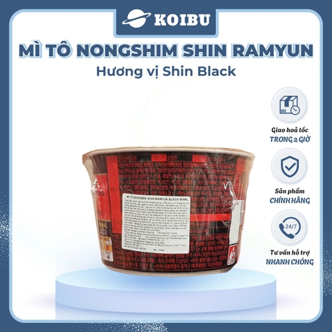NONGSHIM - Mì tô Shin Ramyun Black, tô Nongshim Shin Black Ramyun, mì tô ăn liền Hàn Quốc Shin Ramyun - 00133