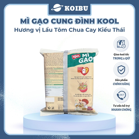 AFOTECH - Mì gạo Cung Đình Kool Lẩu tôm chua cay kiểu Thái, Mì gạo tôm chua cay thái Cung Đình Kool - 82g/gói - 00305