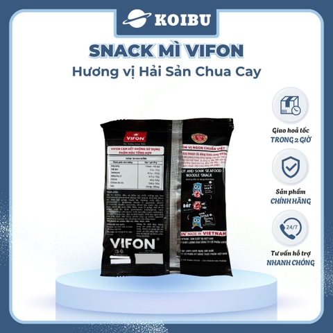 VIFON - Snack mì Vifon hương vị Hải Sản Chua Cay - Vifon Snack Hải sản chua cay ăn liền - 30g/gói - 00199