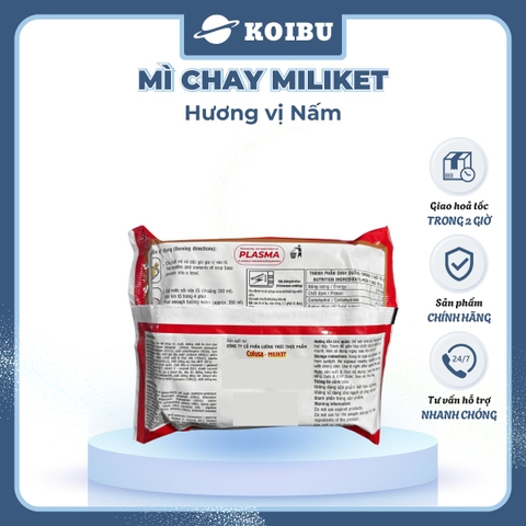 COLUSA - Mì chay Miliket gói vị Nấm, Mì chay nấm Miliket, Mì Miliket chay hương vị nấm, Mì giấy Miliket - 70g/gói - 00094