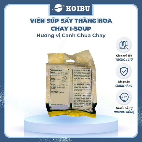 NFC - Viên súp sấy thăng hoa I-Soup hương vị Canh chua chay, Canh chua I-Soup, Canh ăn liền I Soup - 50g/lốc - 00725