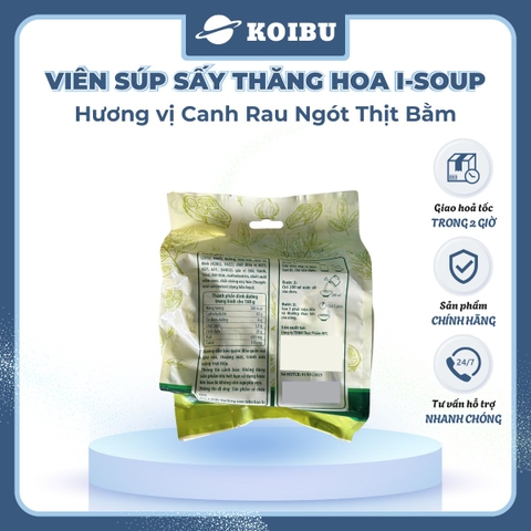 NFC - Viên súp sấy thăng hoa I-Soup hương vị Canh rau ngót thịt bằm, Canh rau ngót thịt bằm I Soup - 54g/lốc - 00727