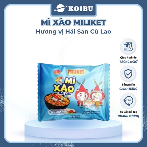 COLUSA - Mì xào Miliket hương vị hải sản Cù Lao, Mì xào ăn liền Miliket, Mì trộn hải sản Cù Lao Miliket - 85g/gói - 00852