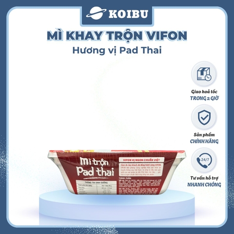 VIFON - Mì khay trộn Vifon hương vị Pad Thái, Vifon Mì trộn Pad Thái Vifon, Mì khay Vifon ăn liền - 90g/khay - 00482