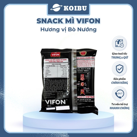 VIFON - Snack mì Vifon hương vị Bò Nướng - Snack vị bò nướng gói, Vifon snack mì bò nướng - 30g/gói - 00198
