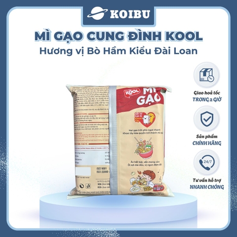 AFOTECH - Mì gạo Cung Đình Kool Bò hầm kiểu Đài Loan, Mì gạo Bò hầm Đài Loan Cung Đình Kool gói - 75g/gói - 00304