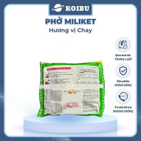 COLUSA - Phở Miliket hương vị Chay, Phở Miliket chay, Miliket phở gói hương vị chay, Phở ăn liền chay - 60g/gói - 00100