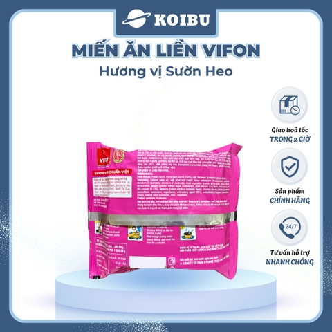 VIFON - Miến ăn liền Vifon vị Sườn heo, Miến ăn liền Vifon, Miến Vifon gói ăn liền - 58g/gói - 00182