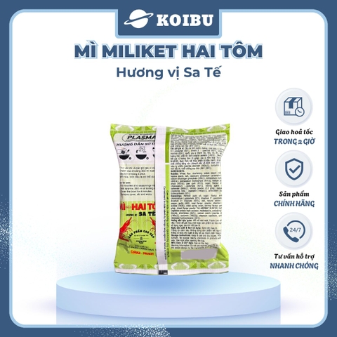 COLUSA - Mì giấy Miliket Hai Tôm gói vị Sa tế, Mì tôm hiệu Hai Tôm Miliket hiệu 2 Tôm Colusa ăn liền - 70g/gói - 00096